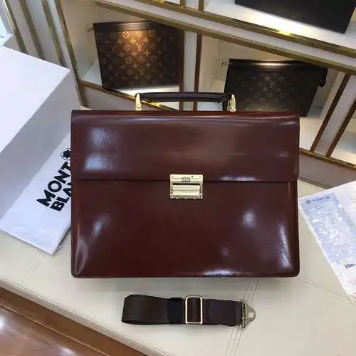 Maletín para hombre Wan@, fabricado en cuero original importado de primera calidad, versión réplica 