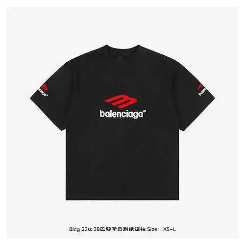 Blcg 23ss 3B Paris letras bordadas manga corta