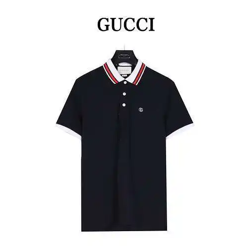 Polo clásico con bordado de doble G de Gu*cci/Gucci
