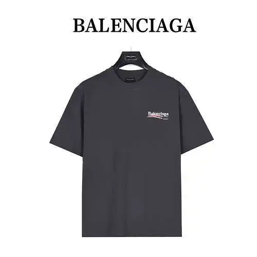 BLCG/Balenciaga 24ss Coke camiseta de manga corta con agujeros lavados y estampado moteado