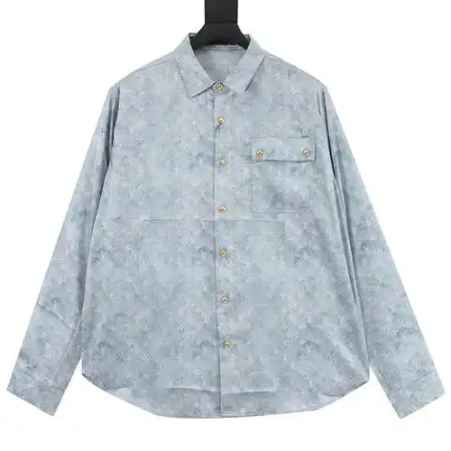Nueva camisa con estampado integral degradado de 1V