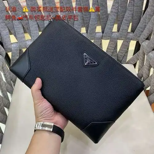 Bolso de mano P especial para hombre, elaborado en piel de vacuno original importada, alta calidad, 
