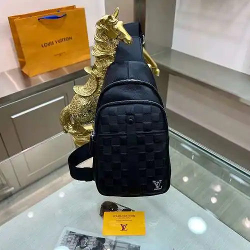 Bolso de pecho para hombre LL, fabricado en piel de vacuno original importada, alta calidad, entrega