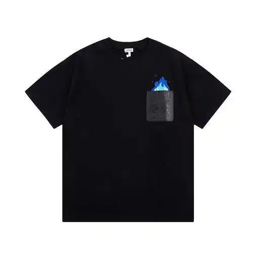 LOE*WE Luo Yiwei fairy co-branded Hayao Miyazaki-Howl's Moving Castle series T-shirt flame embroider
