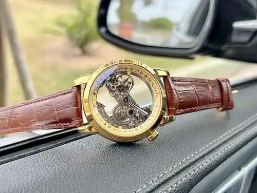 Reloj, reloj para hombre con movimiento mecánico original totalmente automático, caja y correa de ac