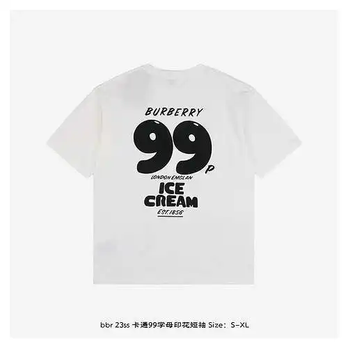 bbr 23ss cartoon 99 letter printed short sleeves