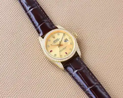 Reloj, reloj para mujer con movimiento mecánico original totalmente automático, caja y correa de ace