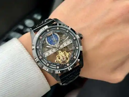 Reloj Reloj para hombre con movimiento mecánico original totalmente automático, caja y correa de ace