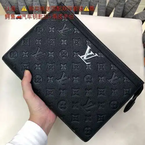 Bolso de mano para hombre LL, fabricado en piel de vacuno original importada, alta calidad, entrega 