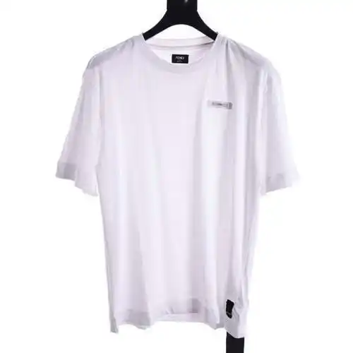 FD 24 nueva camiseta de manga corta con etiqueta de cuero