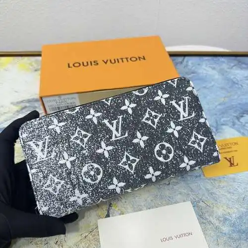 Cartera especial para mujer, clip largo, confeccionada en tela vaquera importada, alta calidad, entr
