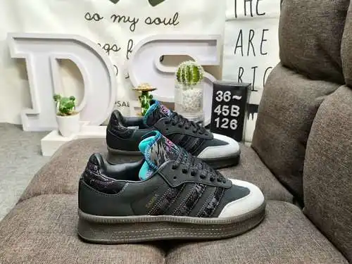 126DAdidas/AD Samba XLG Samba versión de suela extra gruesa serie de zapatillas deportivas casuales 