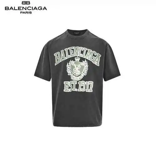 BLCG/Balenciaga tijeras desgastadas de manga corta lavadas