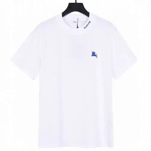 BBR Burberry 24ss new collar embroidered blue letters ➕ classic small label war horse logo short sle
