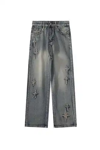CH Crow Heart Brushed Cross Wash Jeans