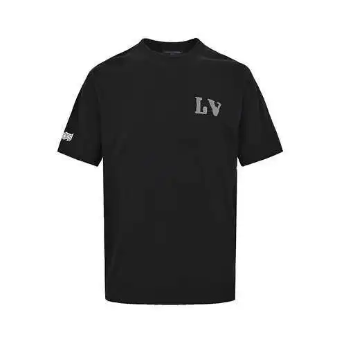 LV/Louis Vuitton 24ss foam small logo letter short sleeves