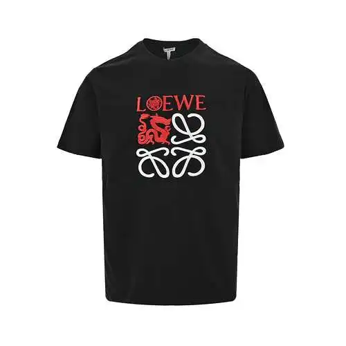 LE/Loewe 24ss Year of the Dragon series embroidered short sleeves