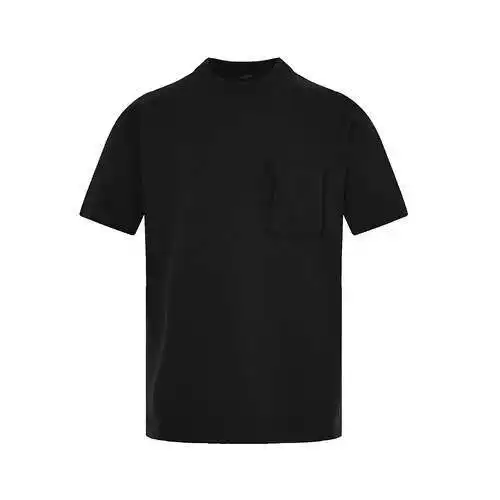 LV/Louis Vuitton 23ss three-dimensional pocket dark pattern jacquard short sleeves