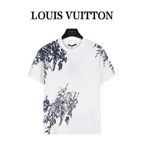 LV/Louis Vuitton jacquard graffiti short sleeves