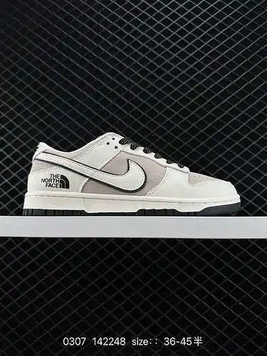 24 Nk SB Dunk Low North Face de marca compartida a nivel de empresa: Gray Pig Eight Man's Gypsophila
