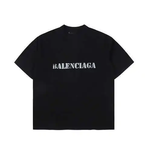 Balenciaga BLCG 24SS blurred letter print short-sleeved T-shirt