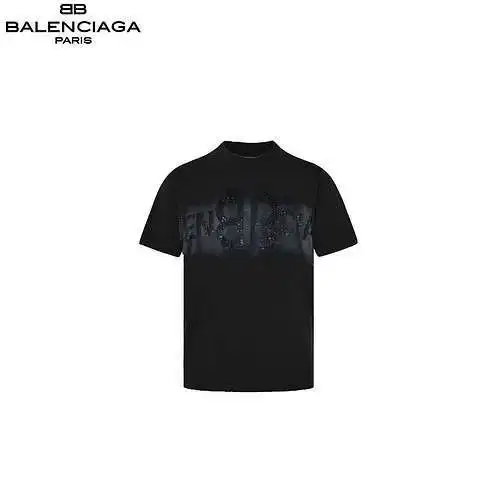 BLCG/Balenciaga gradient hot diamond large LOGO short sleeves