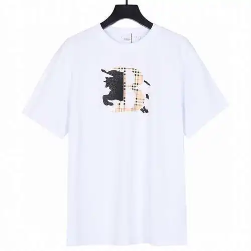 BBR Burberry 24ss new glitter stitching plaid printed short sleeves