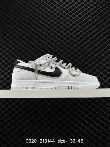 22 Zapatillas Nike Nike Dunk Low Retro, zapatillas retro deconstruidas con cordones, cordones dobles