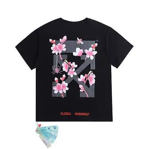 OW cherry blossom arrow print short sleeves