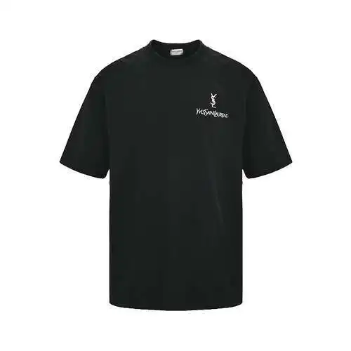 Saint Laurent Ysl24ss classic front and back letter print short sleeves