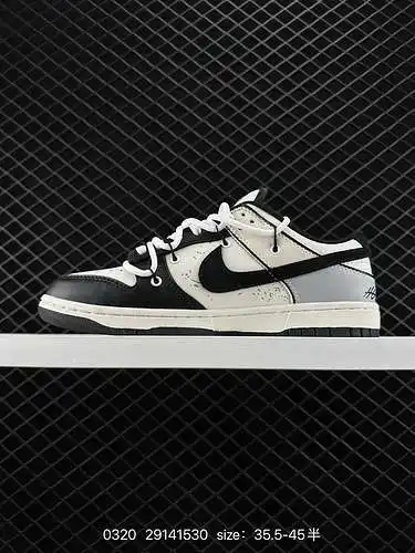 Zapatillas Nike Dunk Low Retro, zapatillas retro deconstruidas con cordones, cordones dobles, colabo