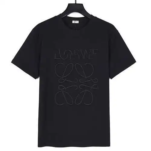 LE/Loewe 24ss offset letter logo embroidered short sleeves