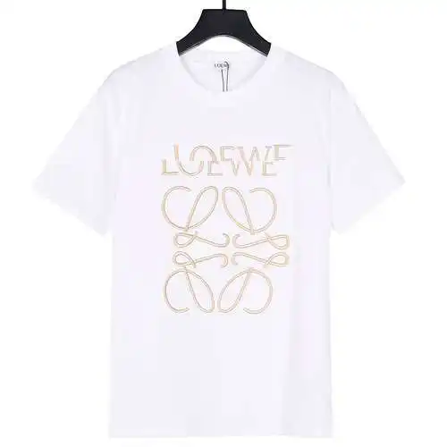 LE/Loewe 24ss offset letter logo embroidered short sleeves