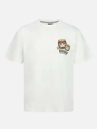EV*iSU Fukujin Taiko Daruma printed short sleeves