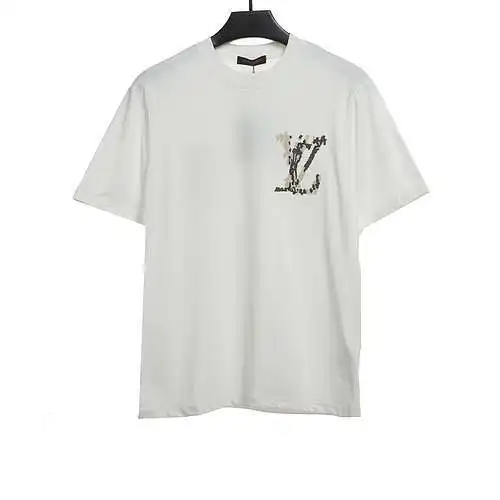 Louis Vuitton LV cross-stitch monogram short-sleeve white