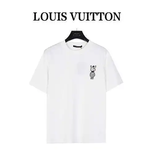 LV/Louis Vuitton Zoo series zebra embroidered short-sleeved T-shirt