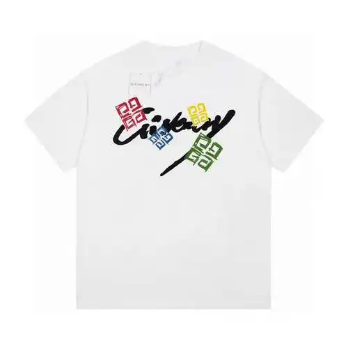 GVC/Givenchy 24ss limited marker three-dimensional cursive LOGO short-sleeved T-shirt