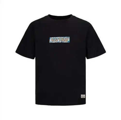 EV*iSU Lucky God blue Daruma big M printed short sleeves