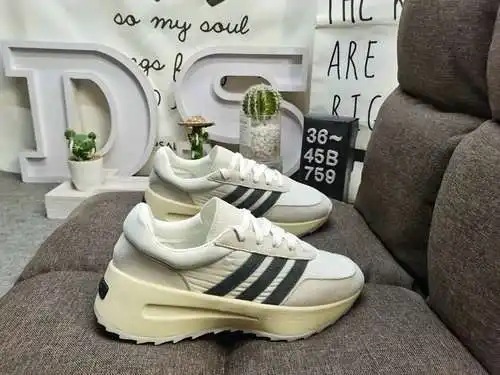759DFear of God x adidas originals zapatos de estilo de vida de corte bajo, antideslizantes, resiste