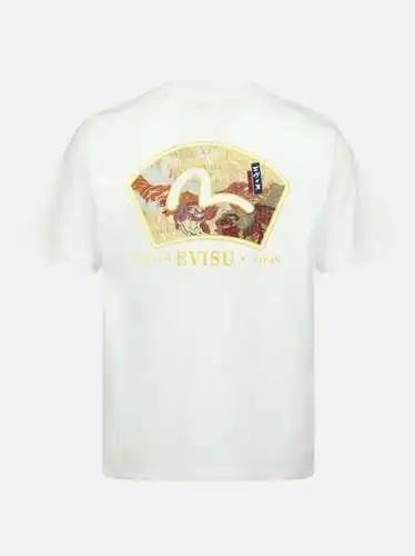 EV*iSU Lucky God fan-shaped unicorn print short sleeves