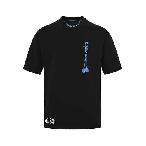 CH/Cro heart lock printed Sanskrit short sleeves