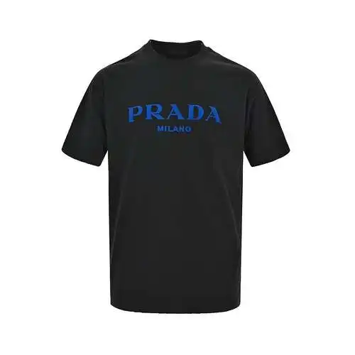 PRD/Prada 24ss flocked letter logo short sleeves