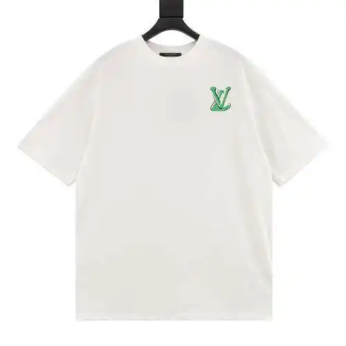 1V2024ss short-sleeved T-shirt with colorful letters logo printed on the back