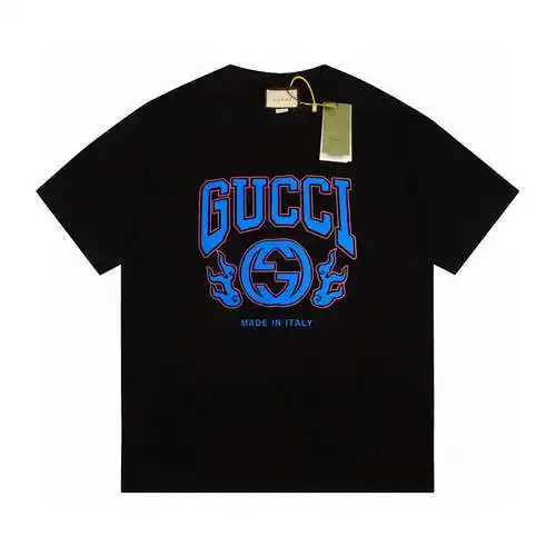GC/Gucci 24ss limited edition double G flame LOGO short-sleeved T-shirt