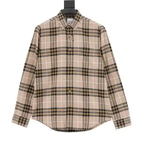 BBR flannel plaid long-sleeved shirt