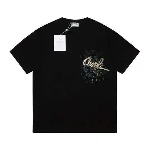 High quality Cha*nel Chanel hand-painted spray-on short sleeves