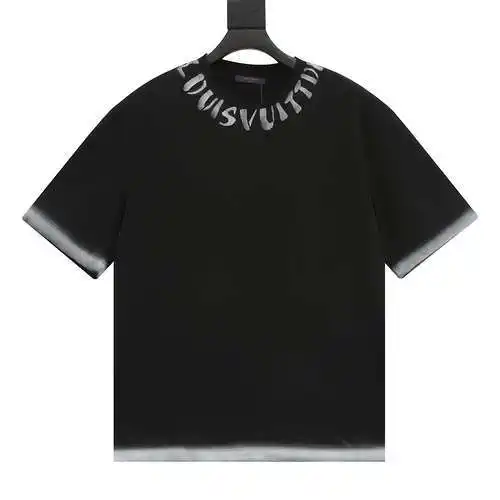 1V 24ss hand-painted lettering printed short sleeves on neckline