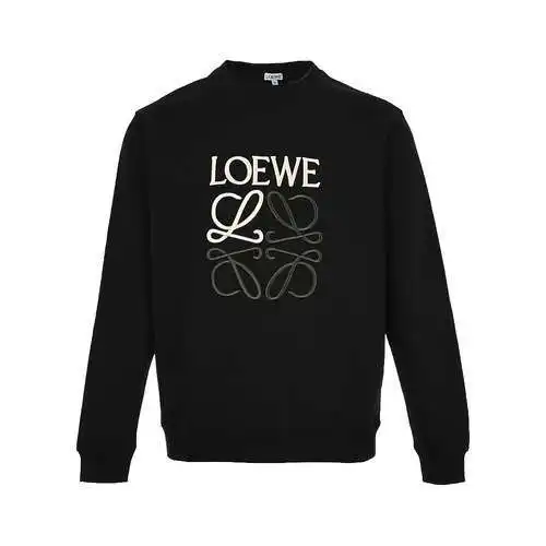 LE/Luo Yiwei classic embroidered large logo round neck sweatshirt