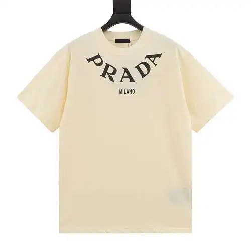 Prada PRD24ss neck necklace large letters logo short-sleeved T-shirt