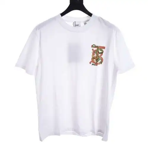 BBR 2024ss Year of the Dragon Limited Blue Dragon Print Short Sleeve T-Shirt